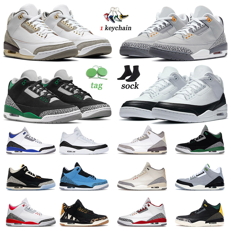 

men women basketball shoes 3 3s Pine Green Fire Red Lucky Green Rust Pink 2023 outdoor mens sports sneaker, D23 jth nrg 40-47