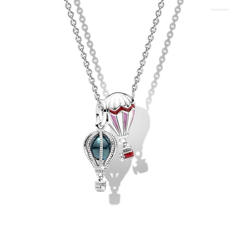 

Pendant Necklaces Original Silver Plated Chain Choker Luxury Crystal CZ Ferris Wheel Women Party Jewelry Gift 2023