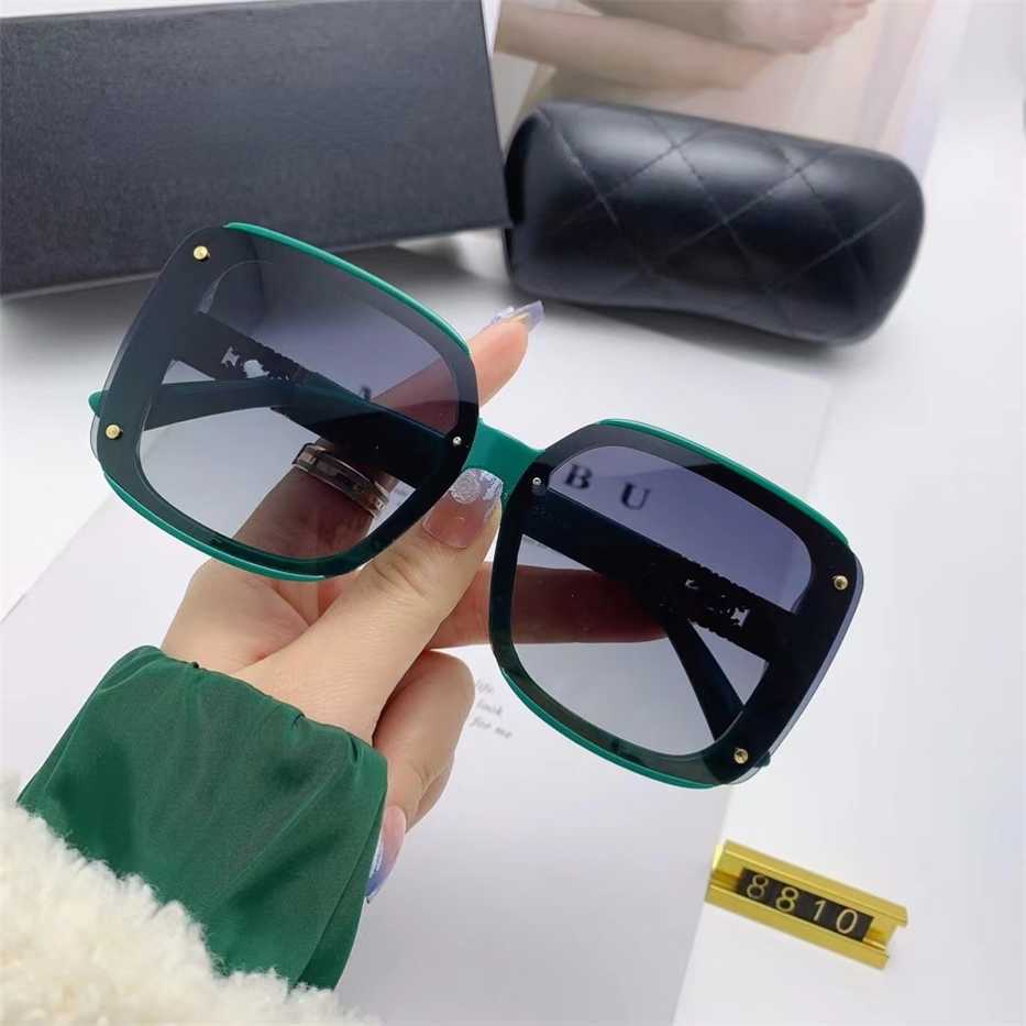

Sunglasses 2023 new polarized women's large frame sun trendy small fragrant glasses with