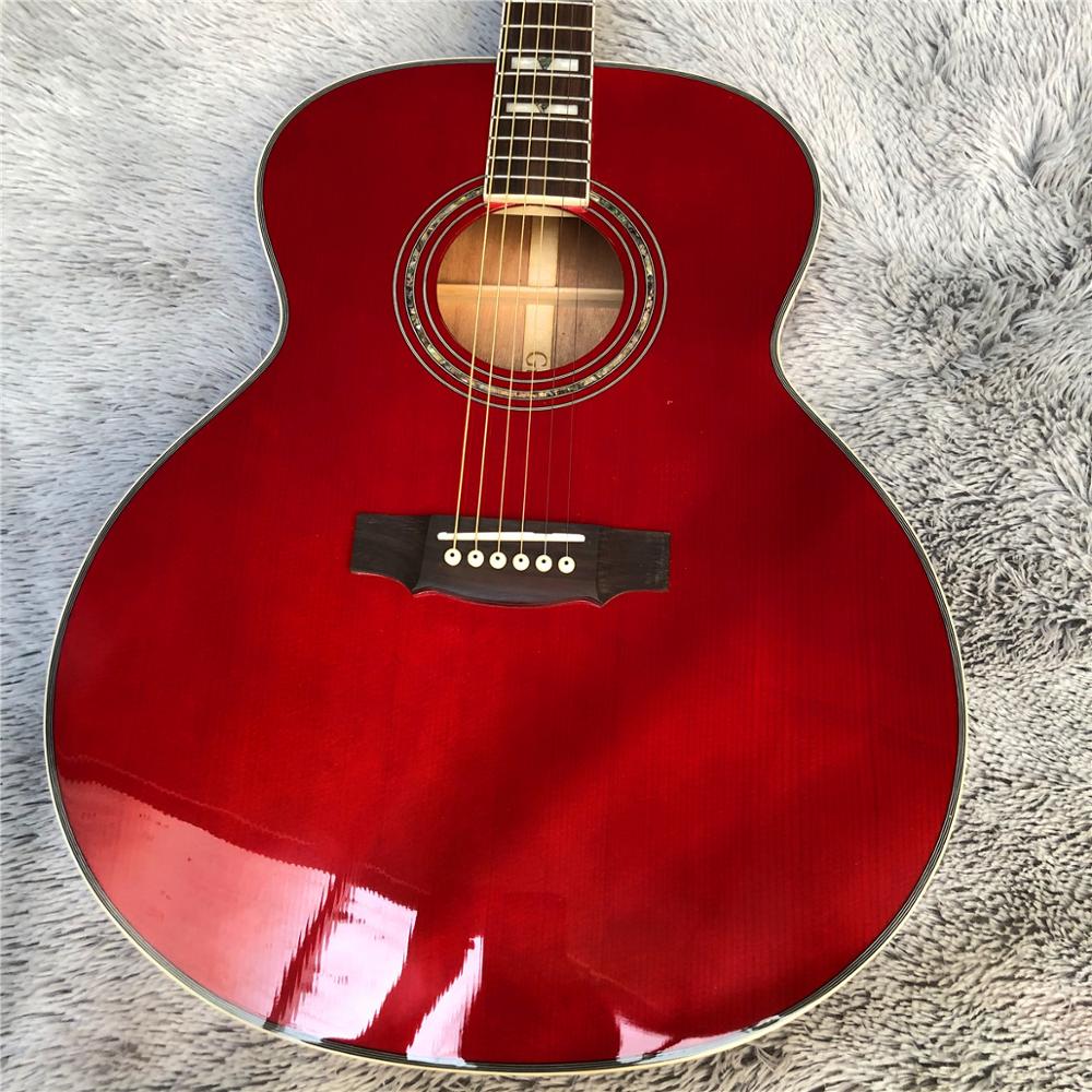 

Red Finish F50 Solid Top Jumbo Acoustic Guitar 43 Inches