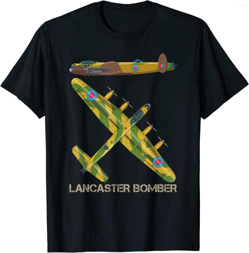 

Men's T Shirts Lancaster Bomber British Aircraft Plane Diagram Men T-Shirt Short Sleeve Casual Cotton O-Neck Summer, Navy blue
