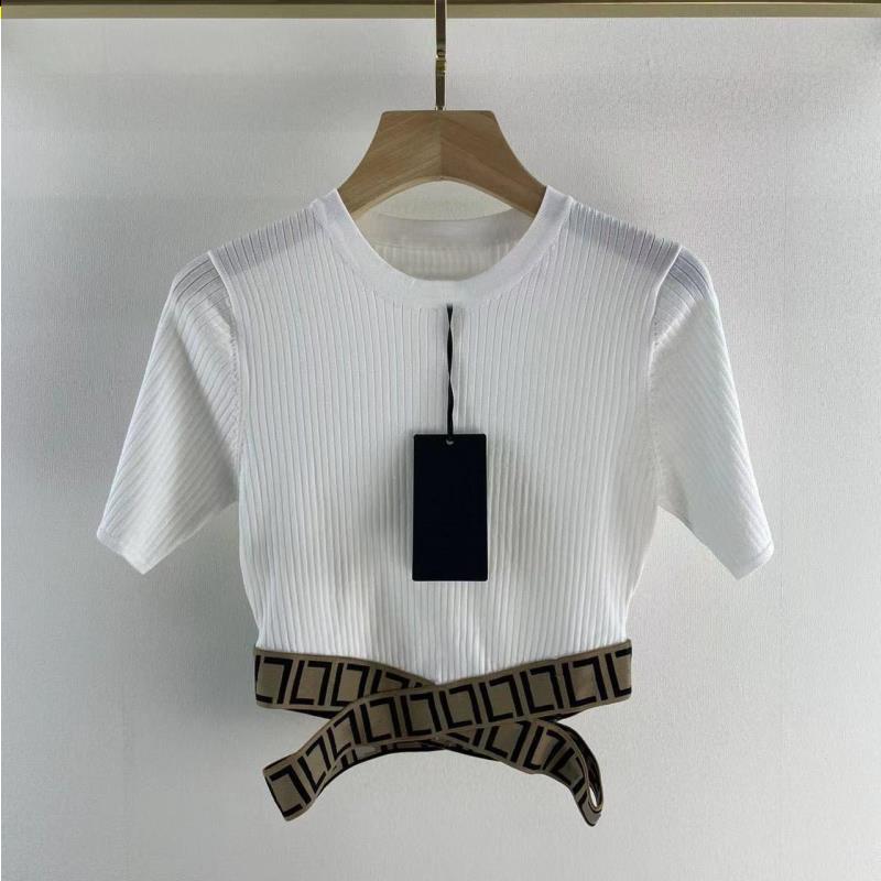

T Shirts Designer 22new women's F letter stitching short-sleeved Tee spring and summer breathable round neck fashion thin top T-Sh Jdal, White
