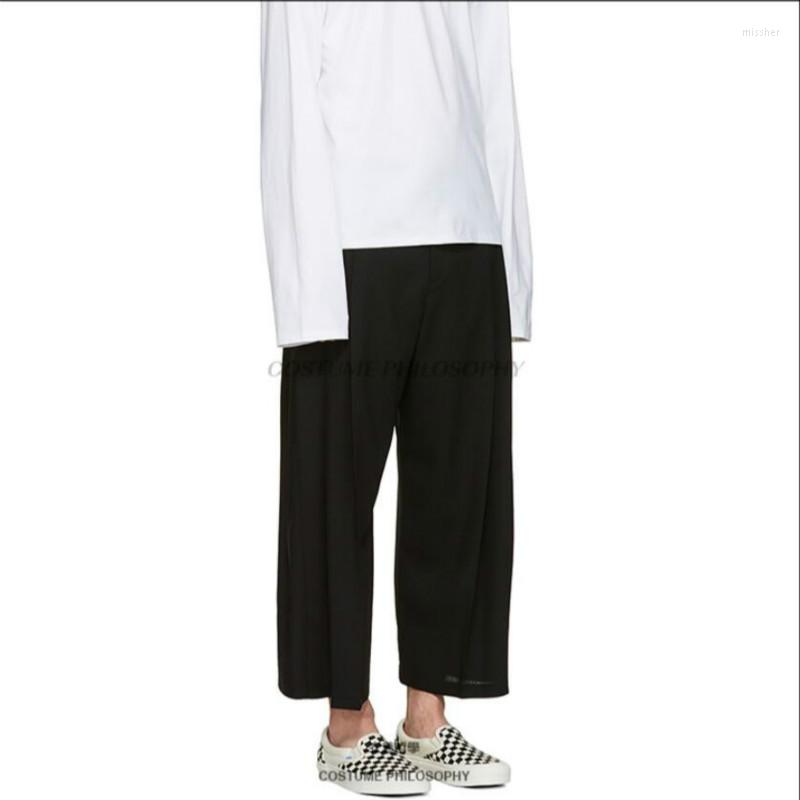

Men's Pants 27-44 The Men's Clothing Fashion Loose Wide-leg Black Casual Draped Ankle-length Singer Plus Size Costumes