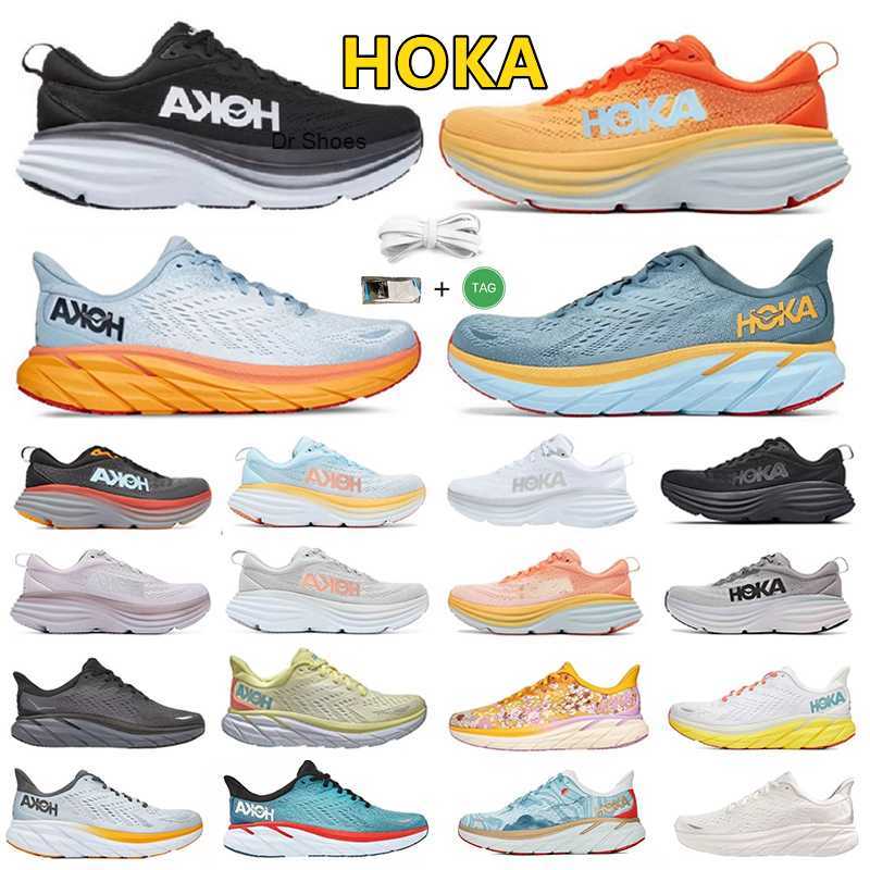 

Hoka shoe One Bondi Men Running Shoes 2023 Designer Clifton 8 Sneaker Black White Orange Amber Yellow Goblin Blue Men Women Trainer Sports, Color#1