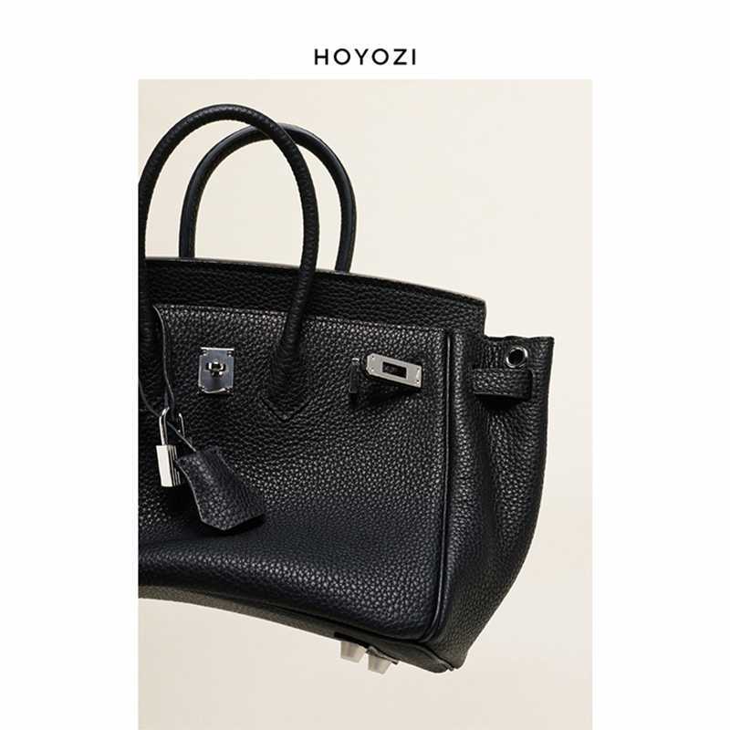 

designer women handbag birkin Silver buckle bags bag High definition leather women's bag 2023 full quality upgraded black Tote bag, Black silver button 20cm