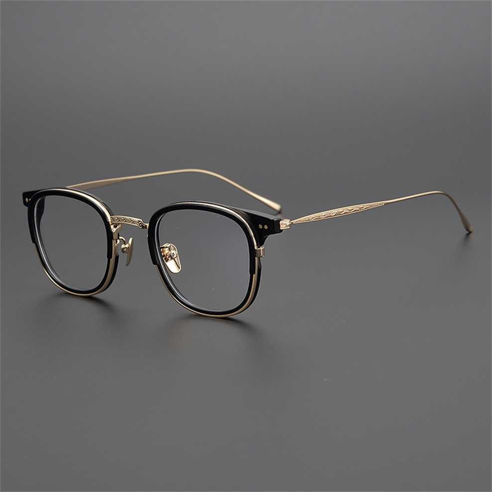 

Sunglasses 2023 new Versatile Japanese ultra-light trend pure titanium full-frame myopia glasses frame height number for couples