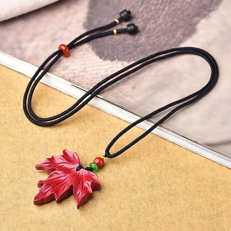 

Pendant Necklaces Natural Purple Cinnabar Manual Rope Women Men Fashion Jewelry Gift Dropship