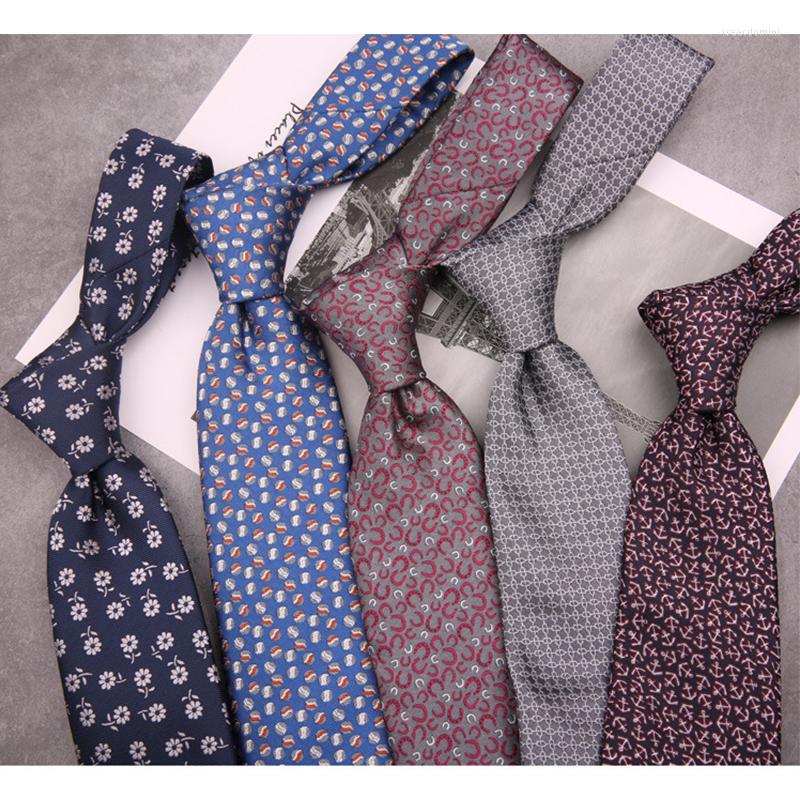 

Bow Ties Brand Designer High Quality 8CM Wide Luxury Jacquard Tie For Men Fashion Formal Geometric Necktie Male Gift Corbatas Para Hombre