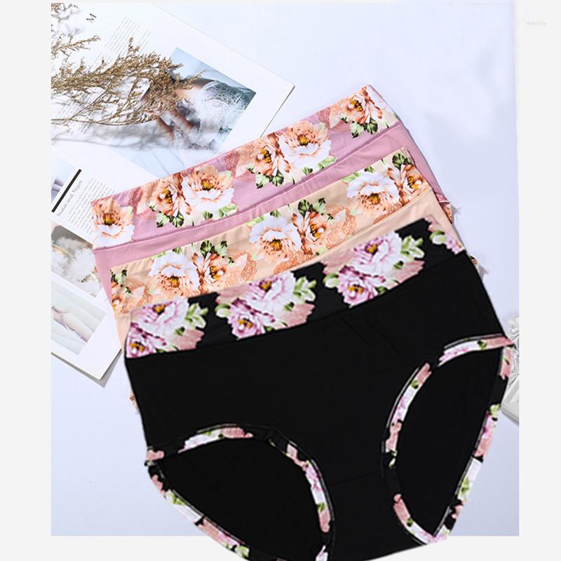 

Women's Panties -12XL Women's Flower Underwear Plus Size Girls Briefs Cotton Sexy Lingeries Ladies Underpants Print Panty Intimates, White