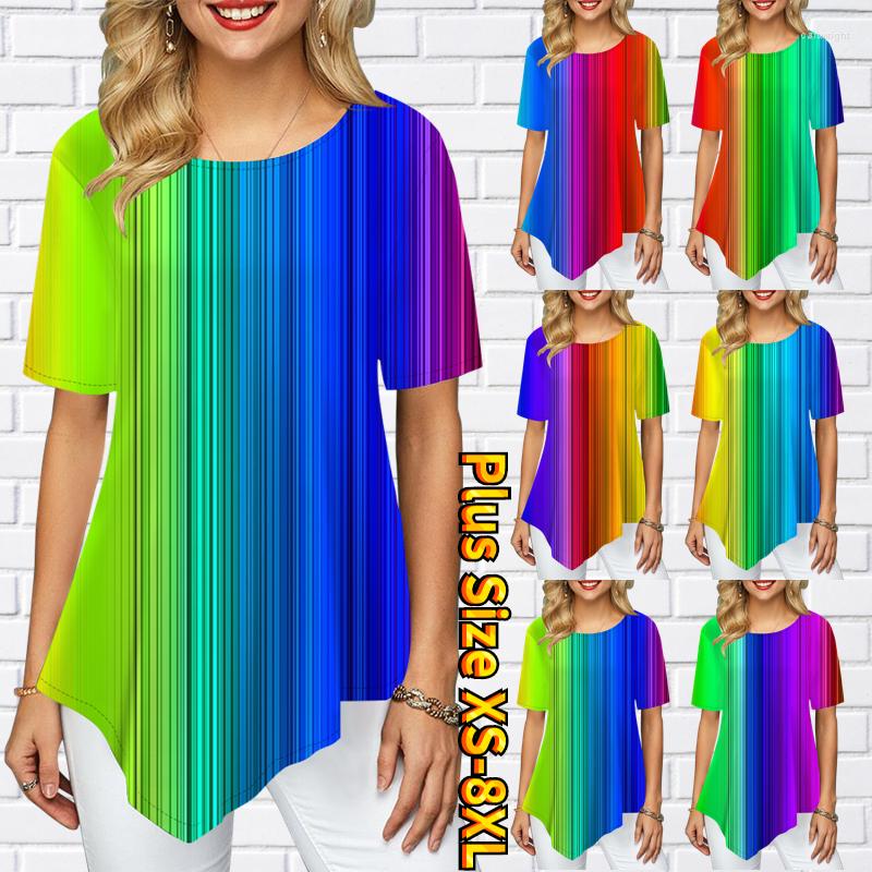 

Women's T Shirts 2023 Sumemr Women's Fashion Casual Pullover Abstract Printing Tops Tee Shirt Everyday Round Neck T-shirt Loose Short, 22437red