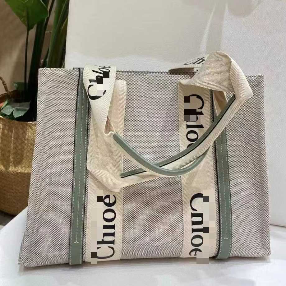 

woody Designer Tote Bag Embroidered Shoulder Portable Underarm Shopping High-end Canvas FQV0