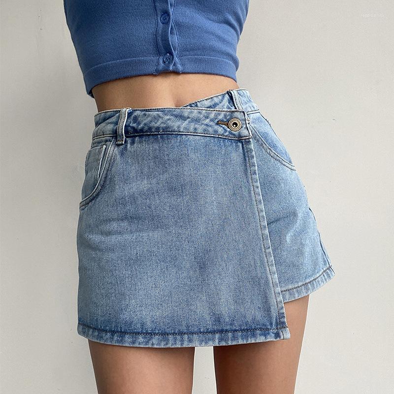 

Women' Shorts High Waist Denim Women Jeans 2023 Summer Blue Green Design Y2k Aesthetic Thin Skirt Pants Trousers