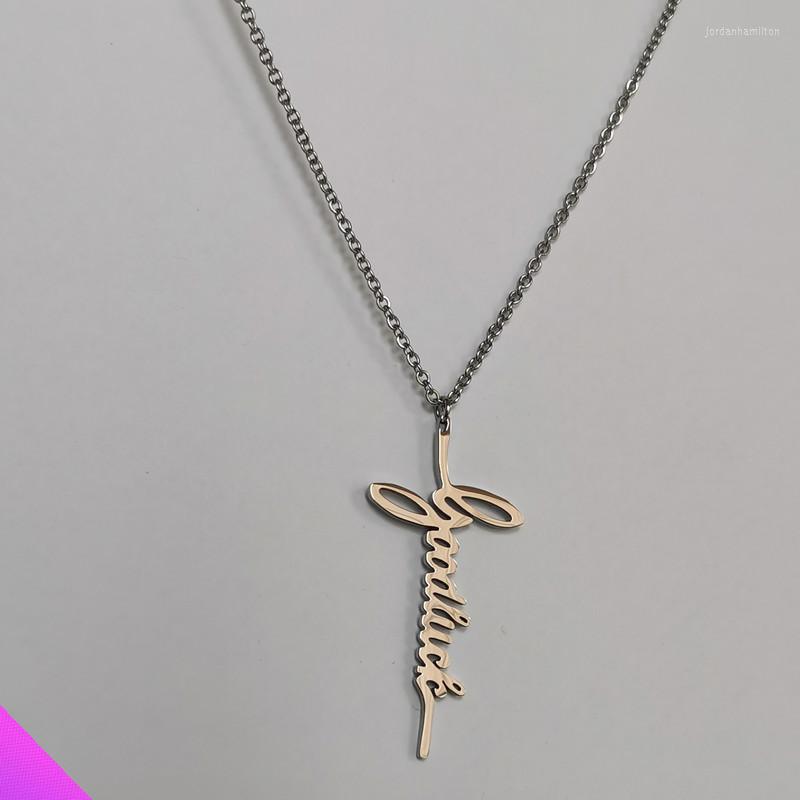 

Pendant Necklaces Wholesale 10 Good Luck Necklace Stainless Steel 2 Color Classic Ladies Men Jewelry Amulet Gift