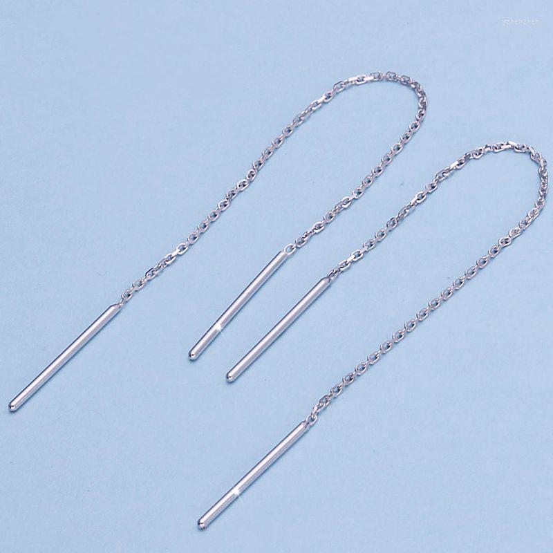 

Dangle Earrings 925 Sterling Silver Long Tasseled Ear Line Fashion Chain Women's Jewelry