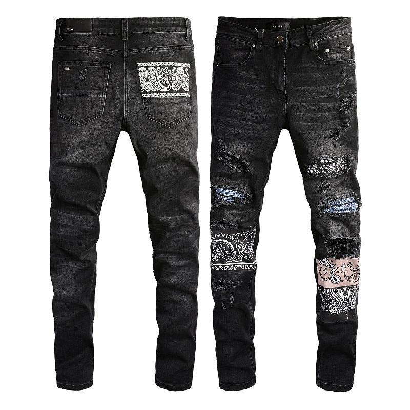 

Pants 22SS mens Designer Jeans fashion Distressed Ripped Biker Slim Fit Motorcycle Denim For Men s Top Quality Fashion jean Mans Pants Pelh, 863