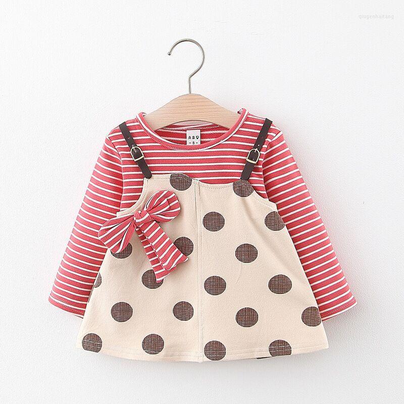 

Girl Dresses Spring Autumn Baby Girls Dress Fashion Kids Bow Style Clothing Infant Outfits Bebes Cute, Pink