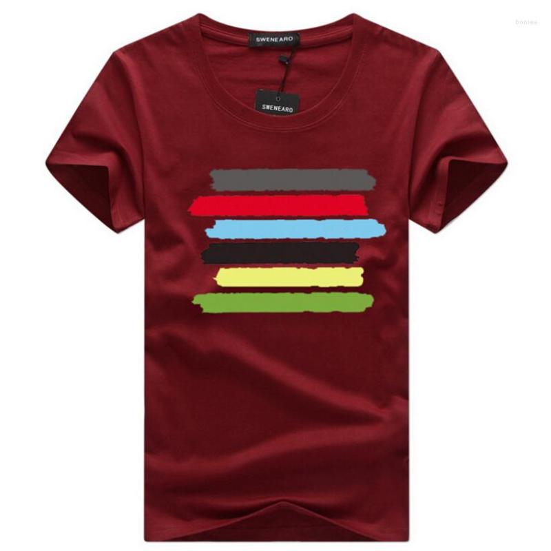 

Men's T Shirts Fashion Men Summer Tops Colorful Striped Print T-Shirt Male Original Casual Shirt Big Size Loose Tee S-5XL, Black