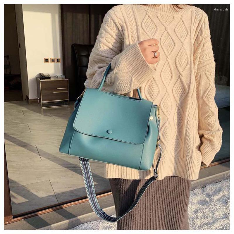 

Evening Bags Soft Pu Leather Women's Handbag Autumn 2023 Korean Style Crossbody Bag Widened Shoulder Straps Casual All-match Female, Black