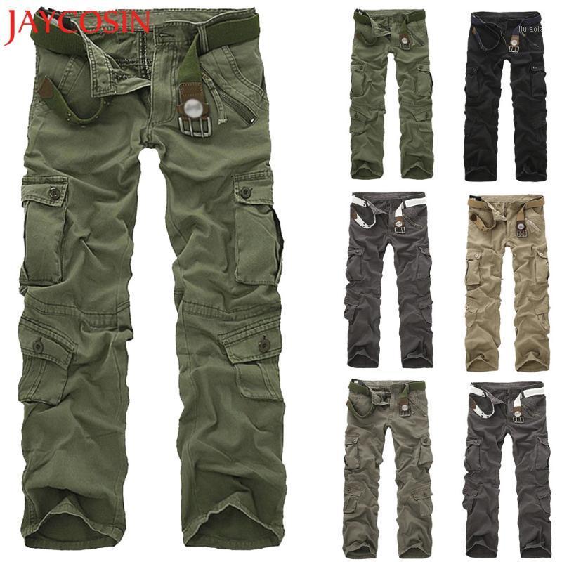 

Men's Pants JAYCOSIN Ly 2023 Fashion Casual Cotton Multi-pocket Outdoors Work Trouser Cargo Long Drop Oct.21, Gray