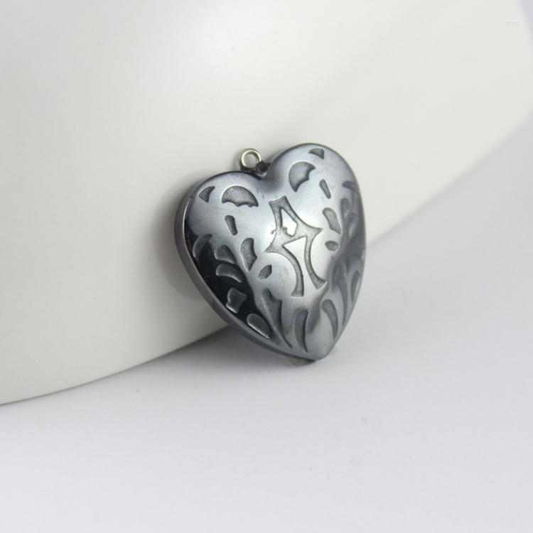 

Pendant Necklaces Fashion Hematite Heart Accessories Diy HP1031
