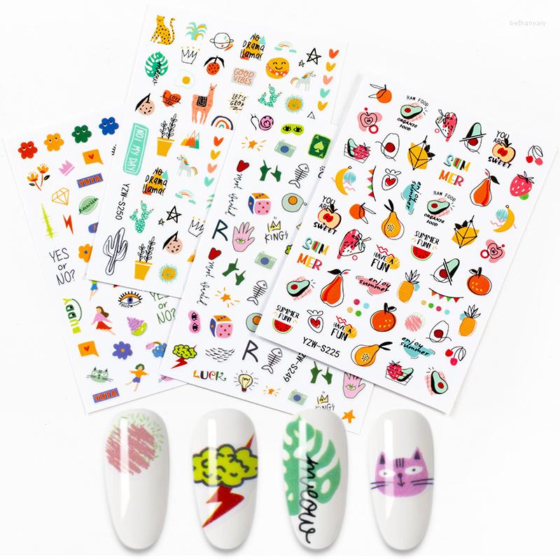 

Nail Stickers 3D Self-adhesive Art Fruit Animal Cute Accessories, A140992