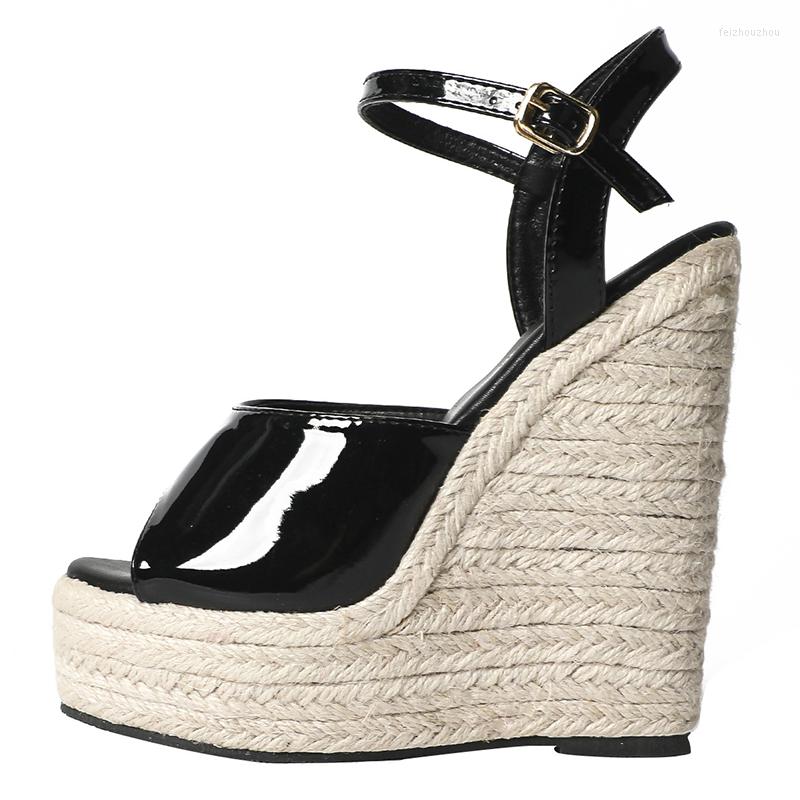 

Sandals Wedge Heels Comfortable High Shopping Women Plus Size 43 Black, Creamy-white