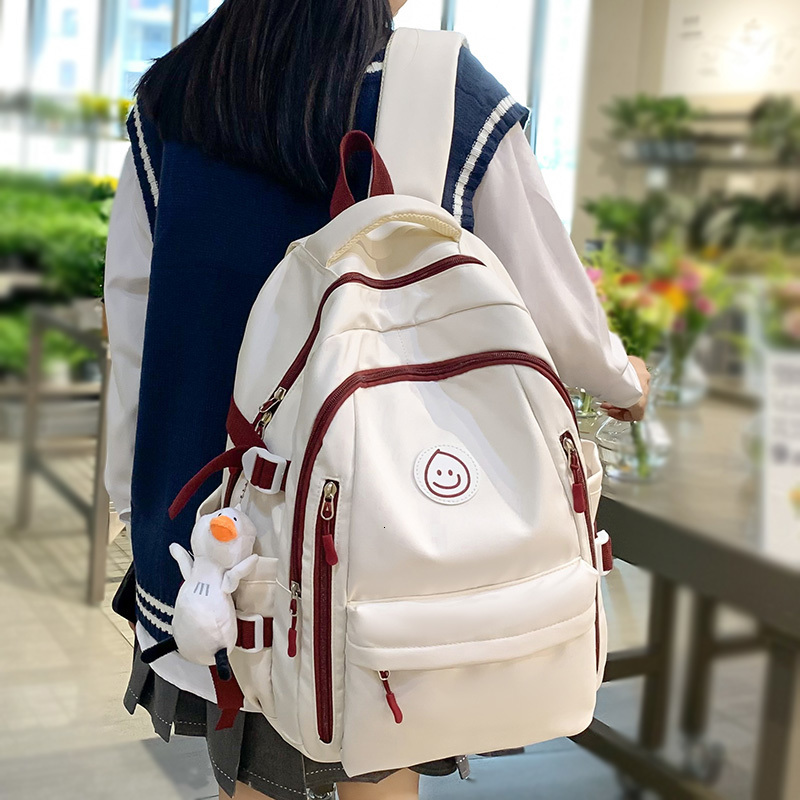 

School Bags Lady Waterproof Kawaii College Backpack Girl Travel Trendy Nylon Book Women Fashion Laptop Female Leisure Student 230313, Printing