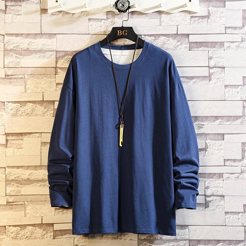 

Men' T Shirts Men Long Sleeve T-Shirts 2023 Spring Women Cotton Tees Solid Basic Soft Tshirts Male Female Slim Fit Plain Tee Shirt -3XL, Sky blue