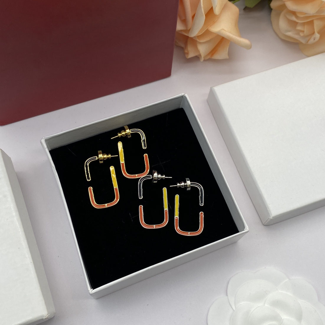 

luxury erring for woman designer womens charm as gift jewelry earrings for wedding party gold
