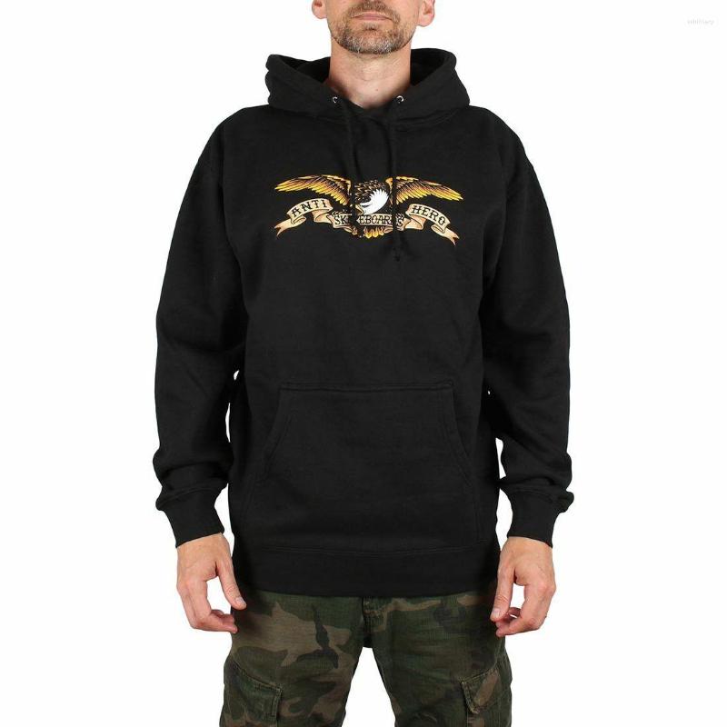 

Men's Hoodies Anti Hero Eagle Pullover Hoodie - Black Men Long Sleeve Gym Jogger Winter Summer Coat, Women pink