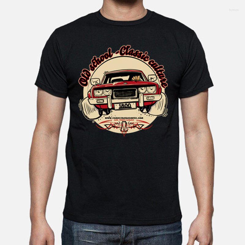 

Men' T Shirts Old Schoo - Classic Culture 124-1800 T-Shirt. Summer Cotton Short Sleeve O-Neck Mens Gift Shirt -3XL, Black