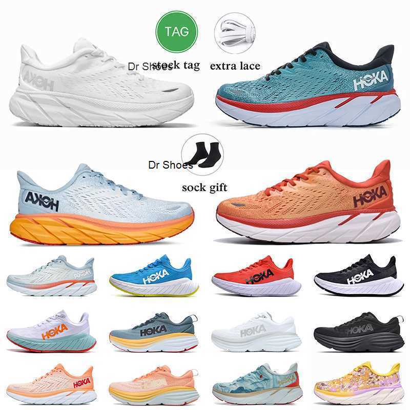 

Outdoor Athletic Hoka Bondi 8 Running Shoes Hokas Clifton 8 Carbon x 2 Sneakers Designer Blue Fog Floral One Cloud Floral Women Mens Jogging, Bondi 8 (1) triple black