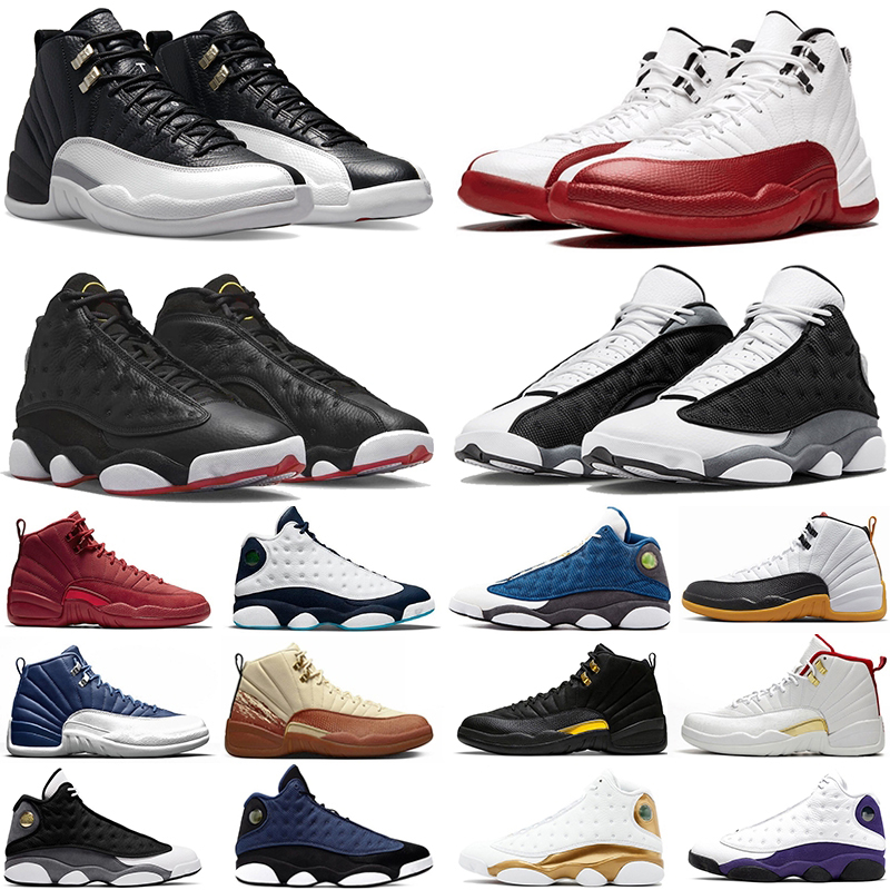 

12 13 Men Basketball Shoes 13s Playoffs Black Flint Brave Blue Obsidian Del Sol 12s Cherry Muslin Playoff Stealth Royalty Black Taxi Mens Trainers Sports Sneakers, Color#17
