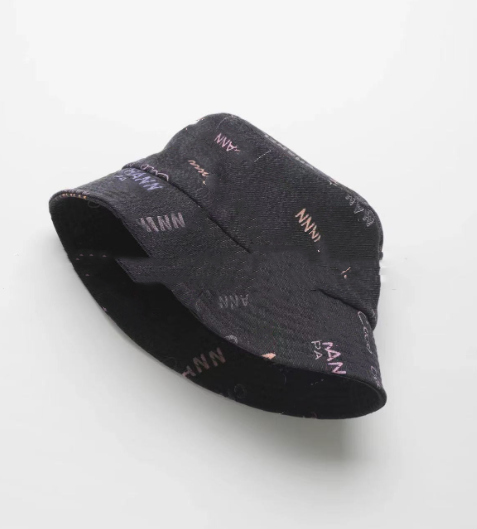

Summer Wholesale Bucket Hat New Denim Letter Graffiti Color Series Bucket Hats Women's Baseball, Aspic