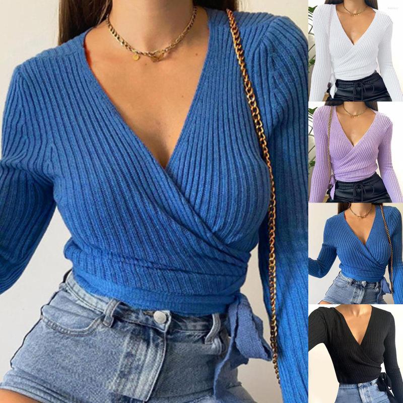 

Women' Blouses Blouse For Women Casual Solid Bottoming Shirt Long Sleeve Knit V Neck Tops Shirts, Blue