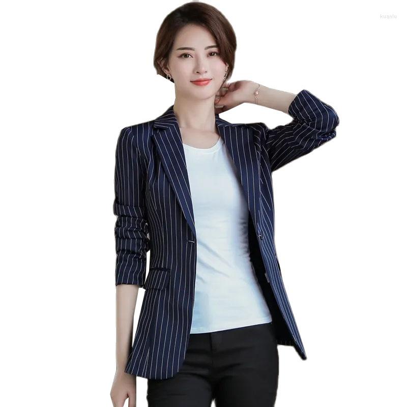 

Women's Suits 2023 Fashion Spring Autumn Korean Blazers Coats Women Jacket Casual Stripe Work Wear Office Lady Suit Coat Outwear Tops, Red