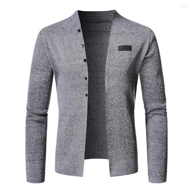 

Men's Sweaters Long Sleeve Front Open Male Solid Color Cardigan Sweater For Daily Wear, Black