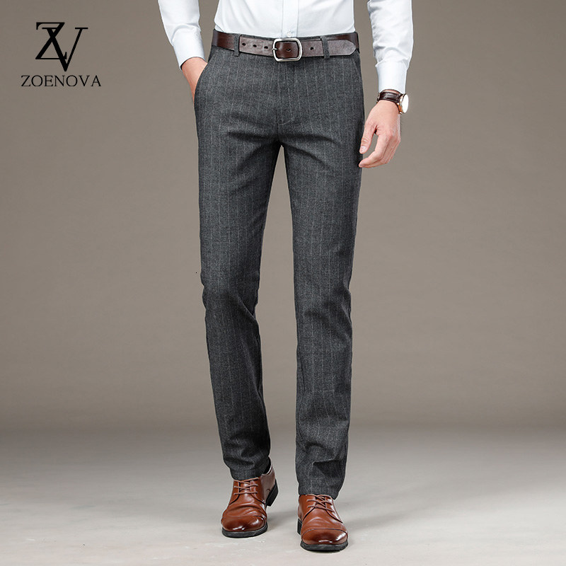 Mens Pants Business Casual Long Suit Spring Autumn Fashion Male Elastic Straight Formal Trousers Plus Big Size 2940 230314