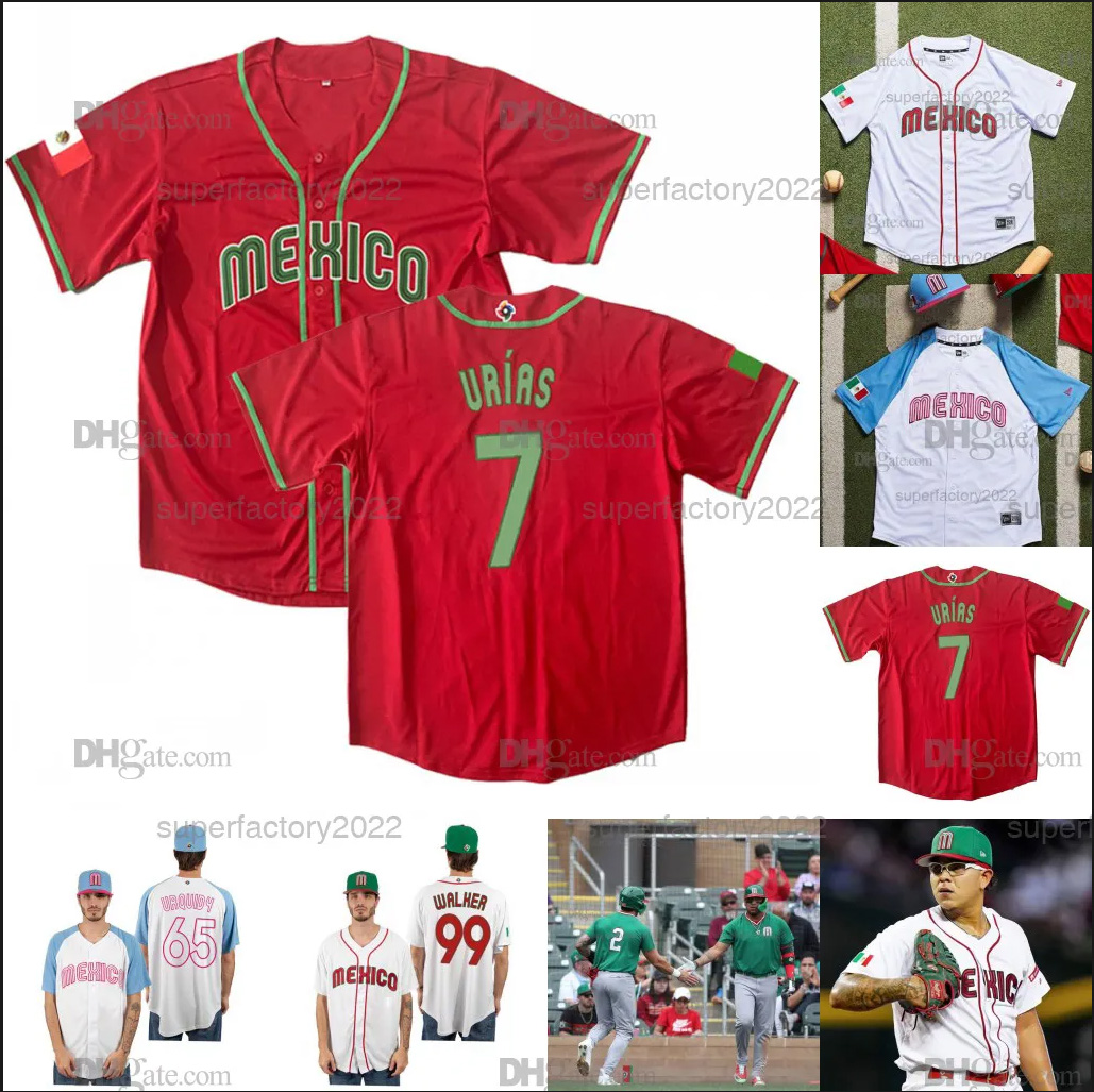 

Team Mexico 2023 World Baseball Classic Jersey WBC Julio Urias JoJo Romero Alex Verdugo Alex Verdugo Alejandro Kirk Rowdy Tellez Randy Arozarena Jarren Duran, White