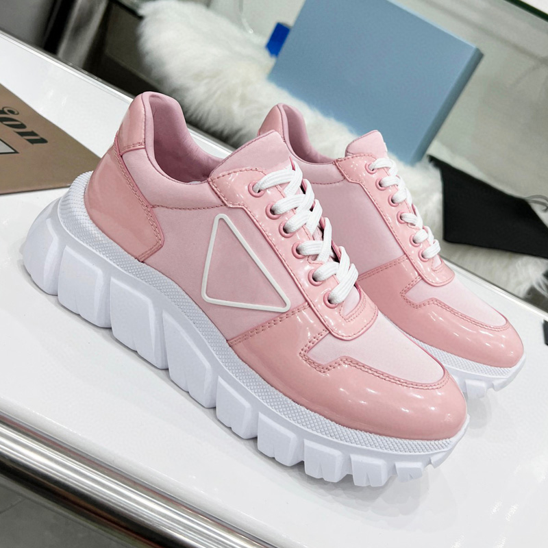 

Top Quality Prd Designer Shoes Leather Handmade Canvas Multicolor Gradient Technology Sneakers Ladies Fashion sports shoes size35-42, Blue