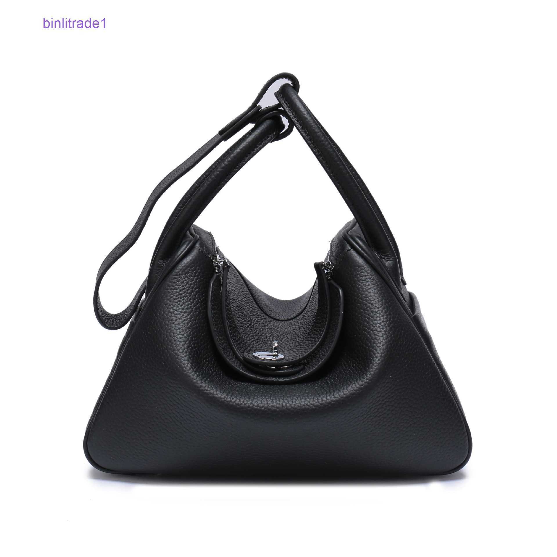 

Designer Original first layer of cow skin The litchi pattern Lindi bag doctor's medicine leather women's live broadcast goods of sale RW77, Purple8