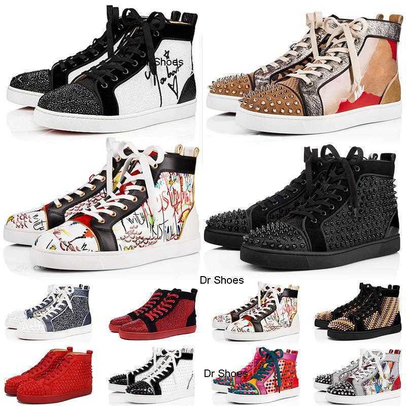 

Red Bottomed Christians Newest Platform Luxurys Designers Sneakers Studded Spikes Loafers Mens Womens Trainers Luxury Flats Casual S hnv, # item 7