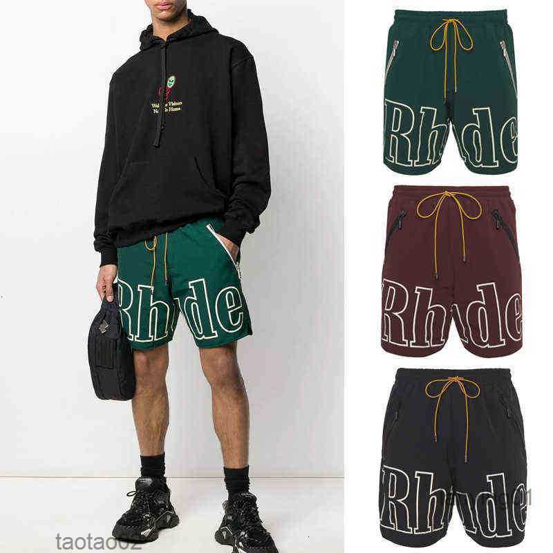 

Fashion Rhude Summer Sports Shorts Men's 5-point Loose Casual Boys' Basketball Shortsoi9d, Yellow