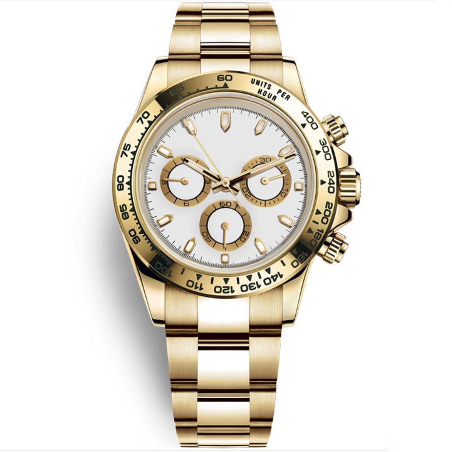 

Christmasgift Mens Like Women Gold Full function Luxury Watch Stainless steel Automatic men Relogies for Gift Relojes Orologio Bag2884, Watch strap tools