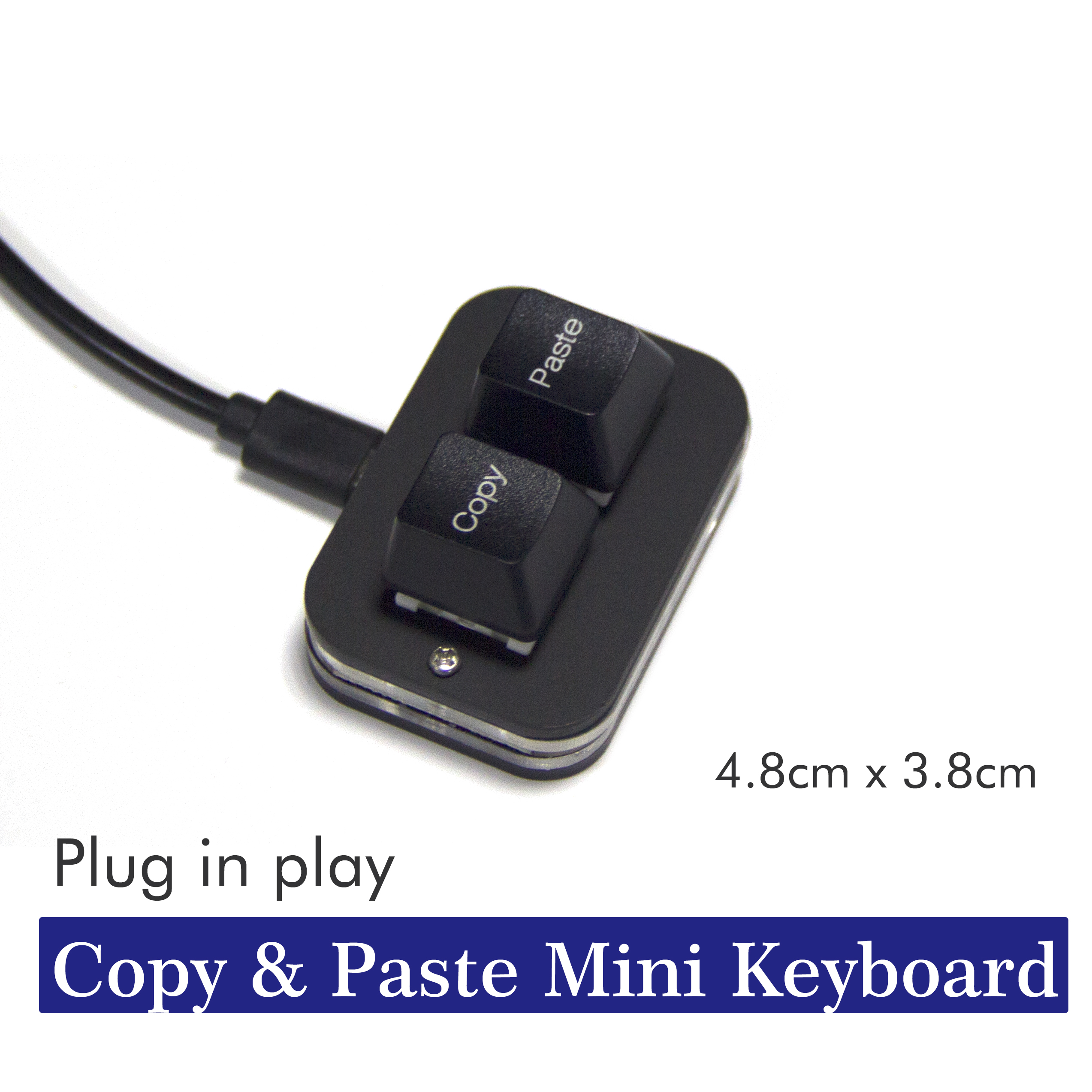 Copy Paste Keyboard Mini Office Shortcut Keypad Mechanical White / Black 2 key keyboard for Word Excel PPT Windows Laptop PC-image-849923037
