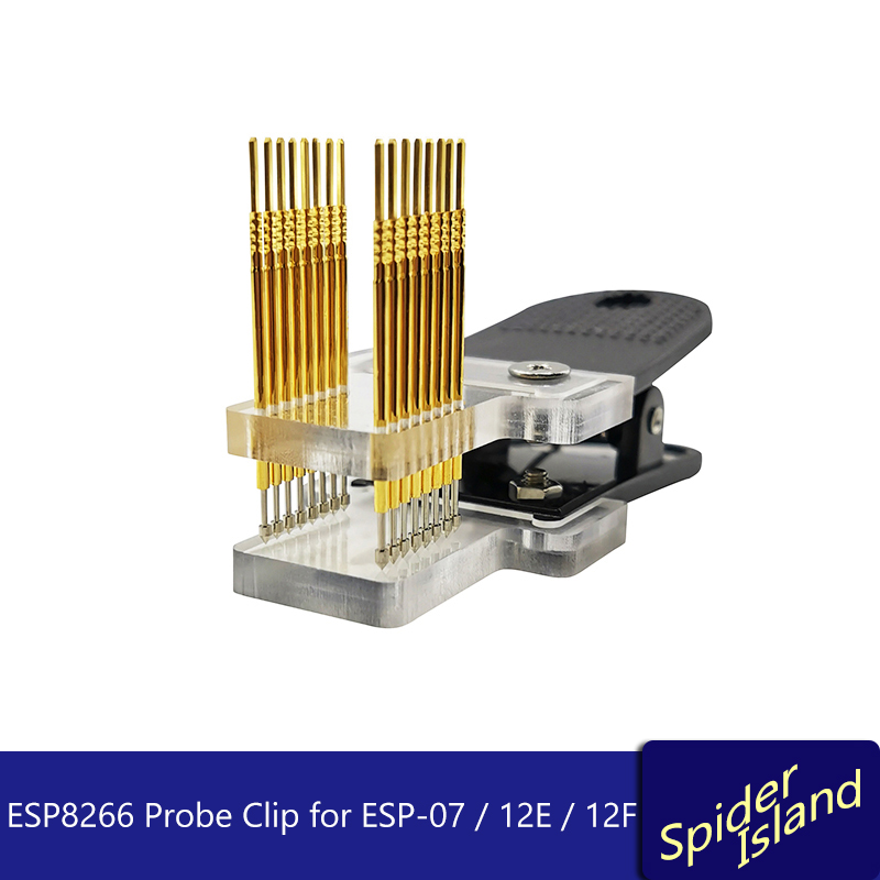ESP8266 Probe Clip Burner Programming Downloading Test Debug Welding for ESP-07 / 12E / 12F Modules ESP8266 Test Fixture Tool-image-849927460