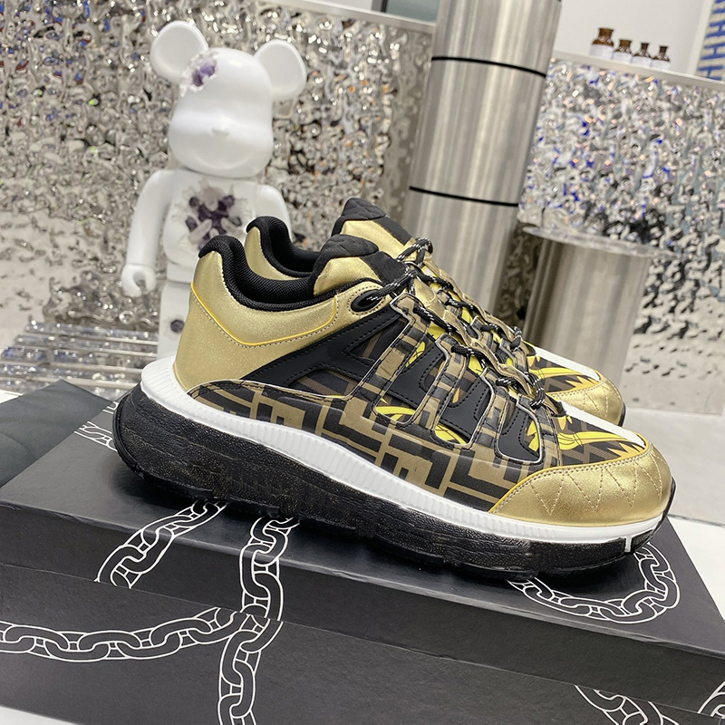 

Designer Italy Casual Shoes Reflective Sneakers Mens Women Sneaker Heightening Shoe Multi-Color Triple Black Golden Print cowhide Sneaker 03, 13