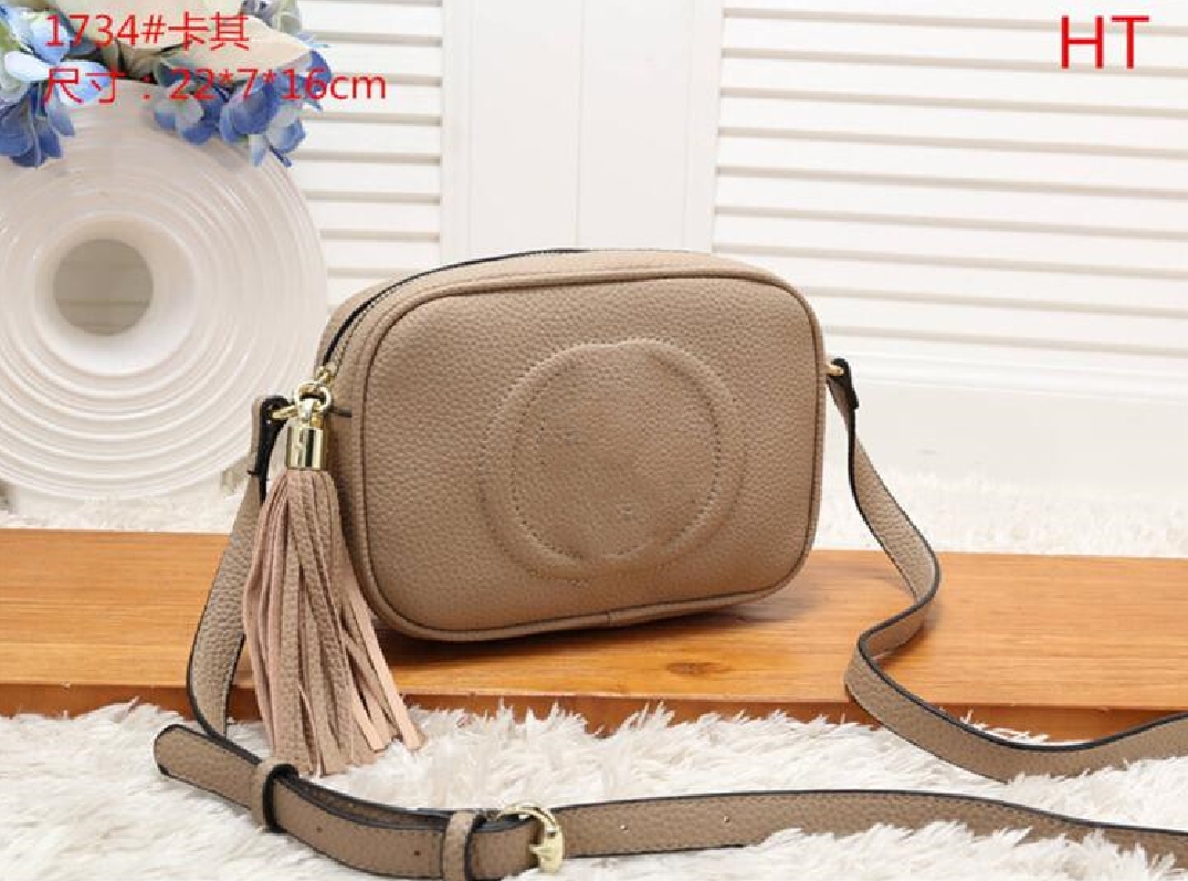 

High Quality Handbag Wallet Handbag Women Handbags Bags Crossbody Soho Bag Disco Shoulder Bag Fringed Messenger Bag- Purse 22cm Khaki color, Black