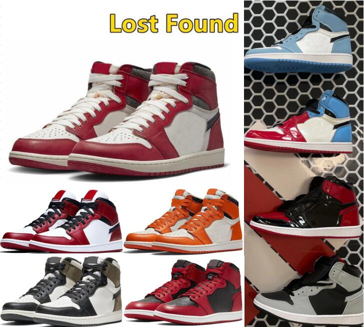 

free shipping 1 1s Mens Basketball Shoes University Blue Hyper Royal Patent Panda Dark Mocha Bred Shadow Smoke Grey chicago Jumpman 1 Trainers Sports Sneakers, Color 6