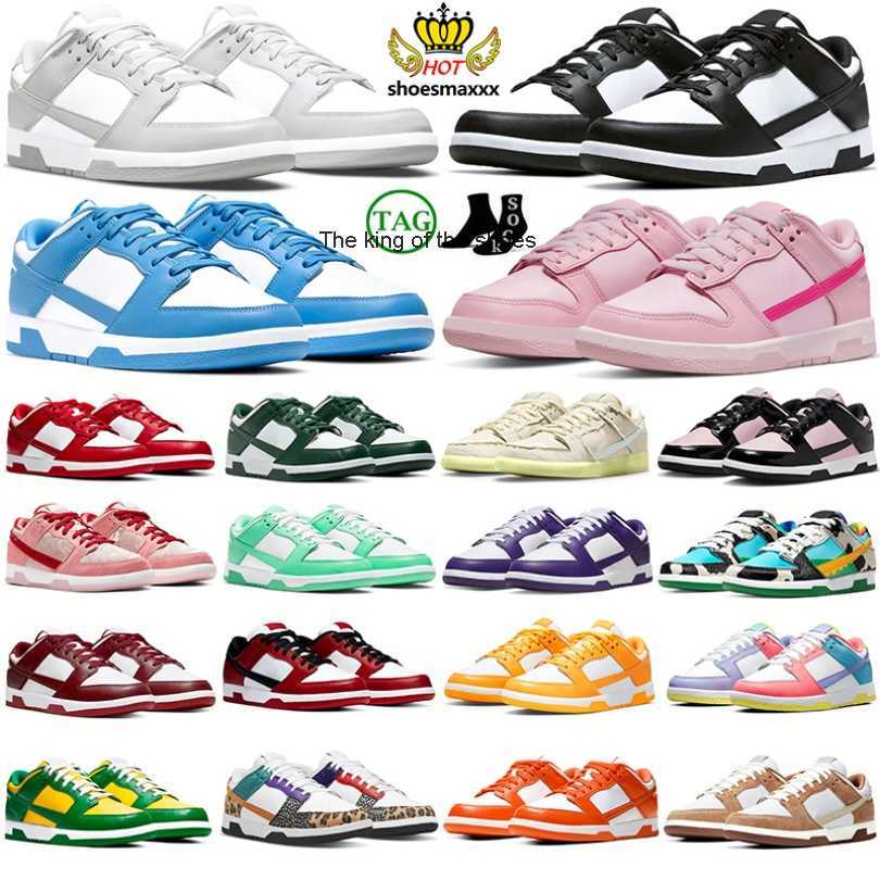

Og 2023 Casual Shoes Sneakers Mens Trainers Triple Pink Panda Designer White Black Unc Green Sail Grey Fog with Box 2023 New Dunks Sb Men Women Low